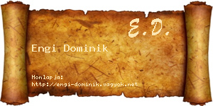 Engi Dominik névjegykártya
